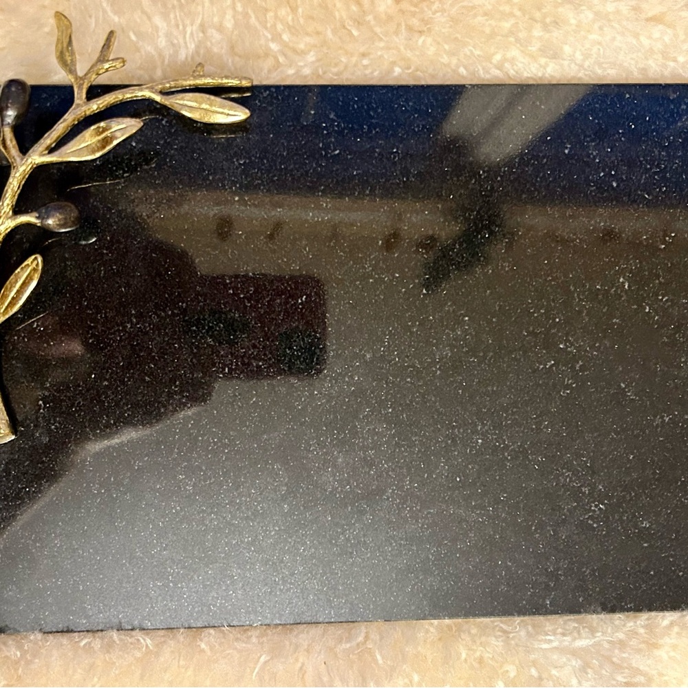 Michael Aram Black Granite Olive Branch Cheese Board
